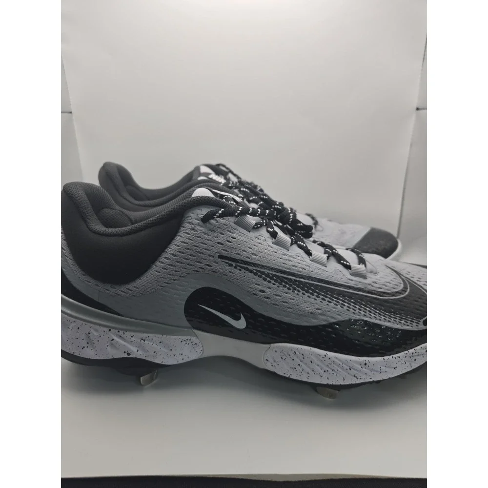 Nike Men's Alpha Huarache Elite 4 Low Baseball Cleats Lightweight Gray Size 15